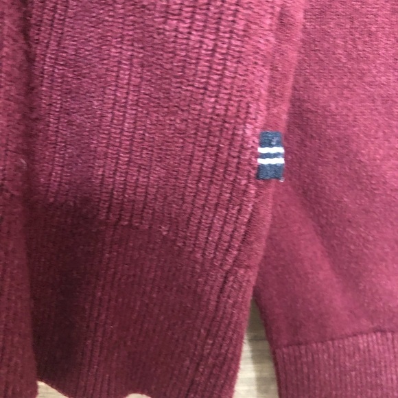 Nautica Burgundy Cotton Blend Preppy Crew Neck Sweater Large - Picture 3 of 9